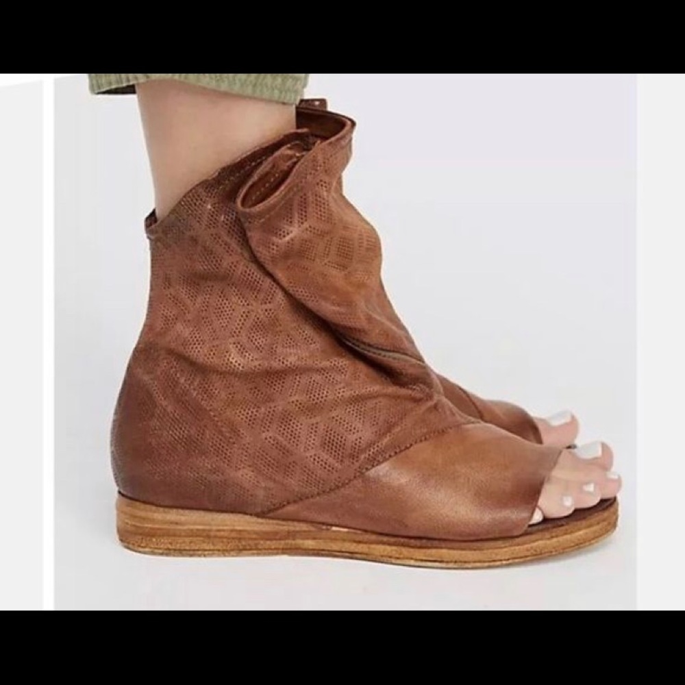 As98 Free People Brielle slouch peep toe bootie
